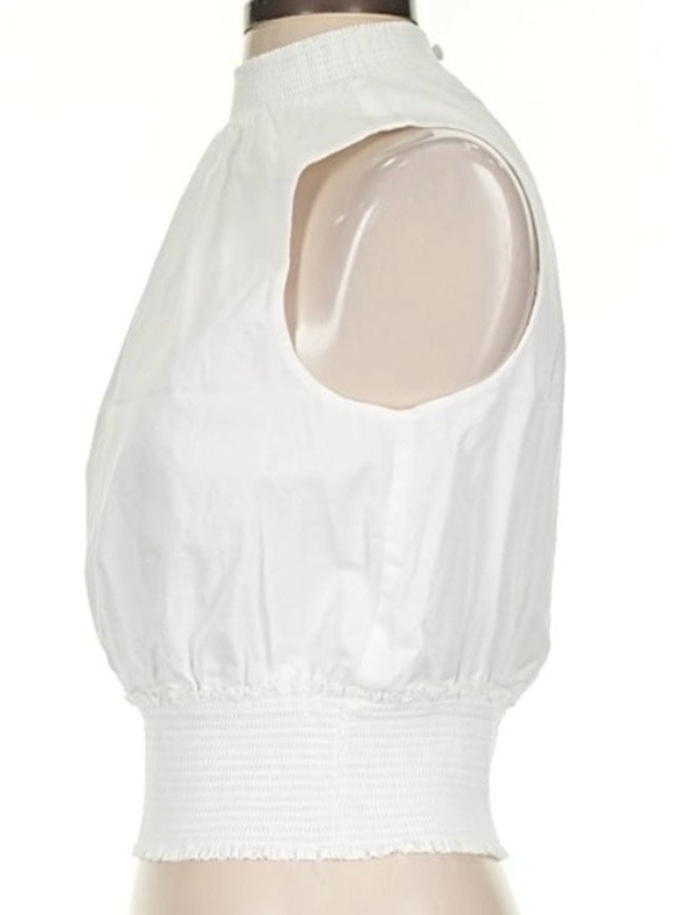 1. State White Smocked Hem Sleeveless Top Size Small - Picture 4 of 6